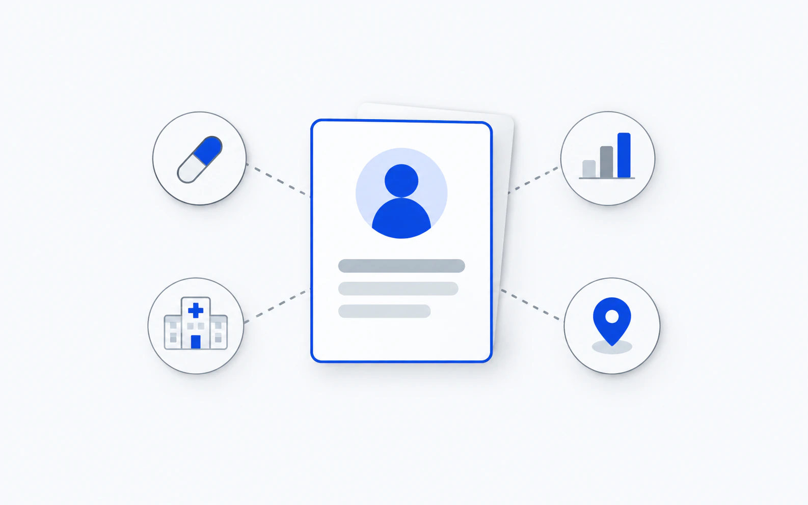 Drug, facility, market and location sources feeding one provider dossier